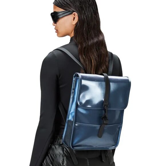 Rains Handbags - NWT micro backpack Rains Amsterdam waterproof travel bag in Sonic blue rare!